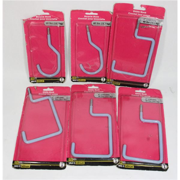 FLAT OF NEW BICYCLE HOOKS