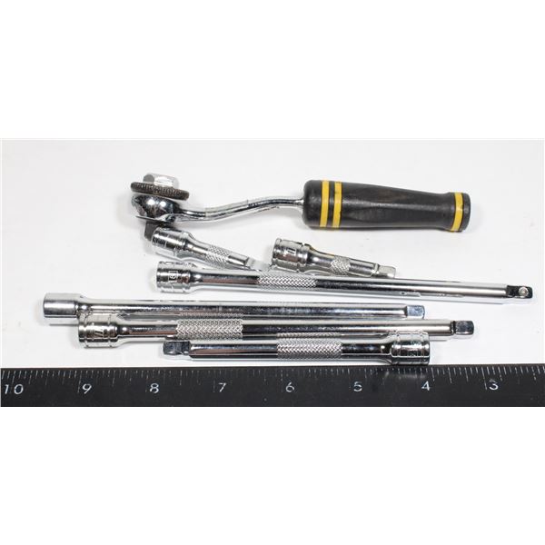 RATCHET 1/4 INCH DRIVE WITH EXTENSIONS