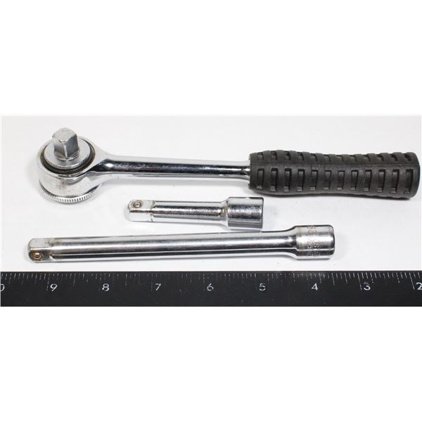 RATCHET WITH EXTENSIONS 3/8 DRIVE