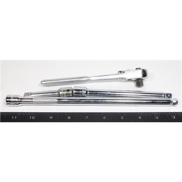 RATCHET WITH EXTENSIONS 3/8 DRIVE