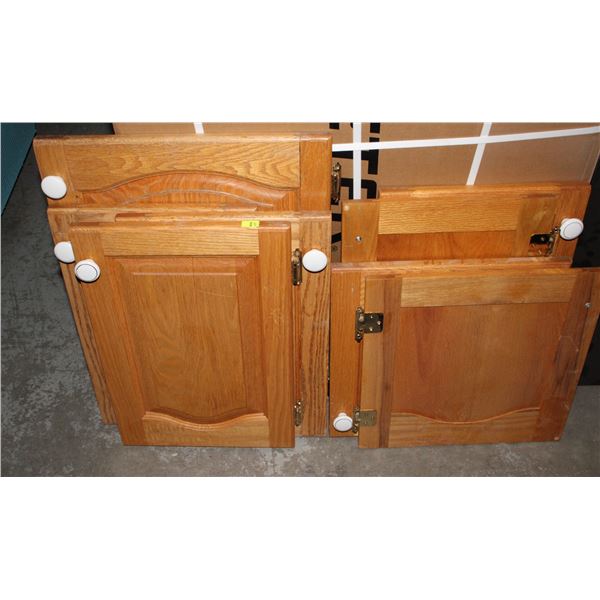 LOT OF REAL WOOD CABINET DOORS