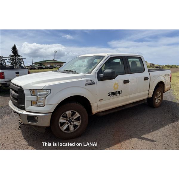(943802) LANAI 2016 Ford F150 XL Pickup Truck 4WD, 55,147 Miles, 919MDX (Starts & Runs)