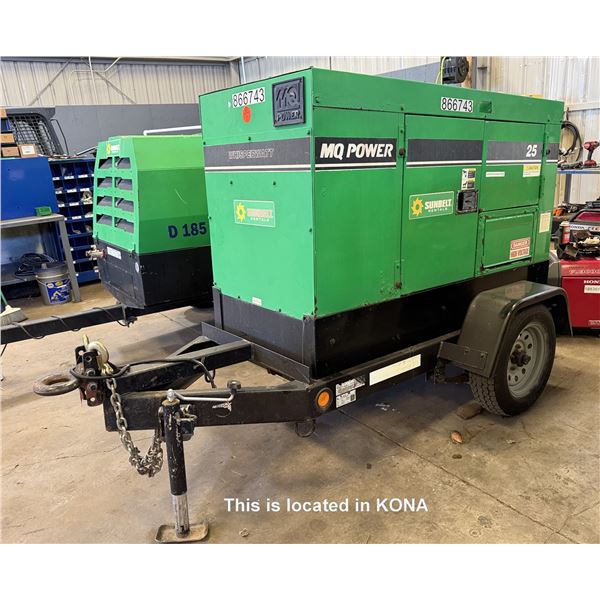 (866743) 2015 Multiquip DCA25SSIU4F 20 kw Mobile Generator (Starts & Runs - See Video)