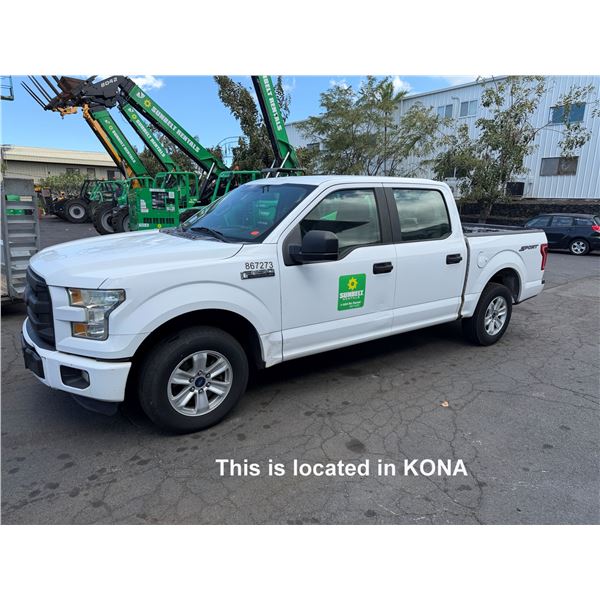 (867273) 2015 Ford F150 XL Pickup Truck, 100,453 Miles, Lic. 585TVS (Starts & Runs - See Video)