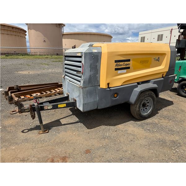 (920491) 2016 Atlas Copco XAVS375 PE JD7 375CFM Diesel Air Compressor (Starts & Runs - See Video)