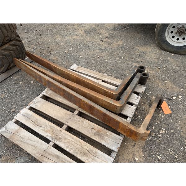 Qty 3 Forklift Forks (Bent)