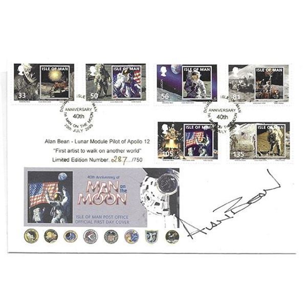 Astronaut Alan Bean signed space cover