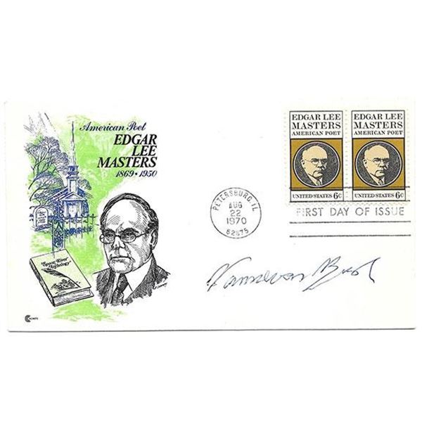 Wartime Science Administrator Vannevar Bush Signed Card