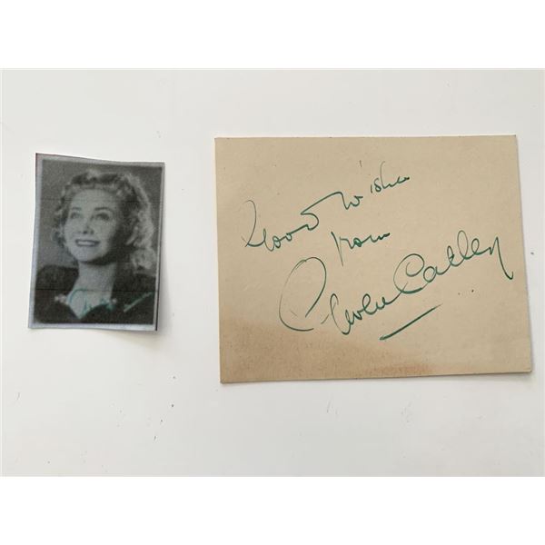 Soprano Gwen Catley Signature Cut and Photo