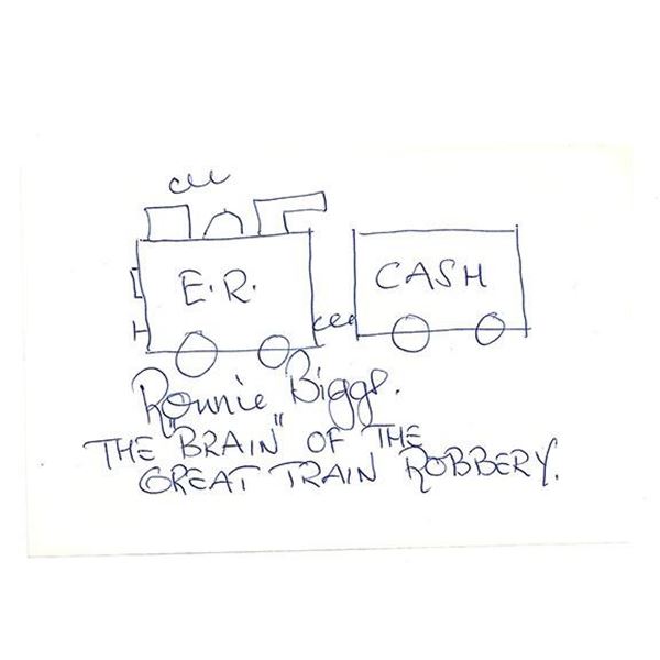 Great Train Robber of 1963 Ronnie Biggs Signed Item