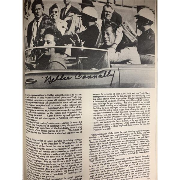 Warren Commission Death Of The President signed book