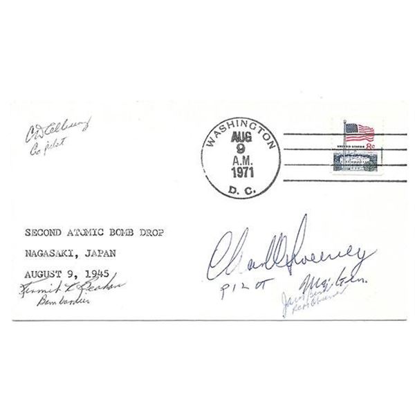 Hiroshima Bombers Charles, ALBURY, C.D., BEAHAN, Kermit, BESER, Jacob SWEENEY Signed Cover