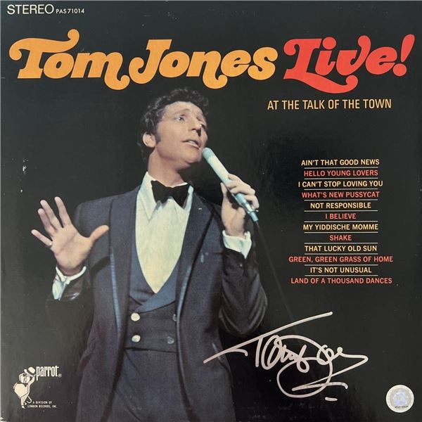 Tom Jones signed "Live! At the Talk of the Town" album