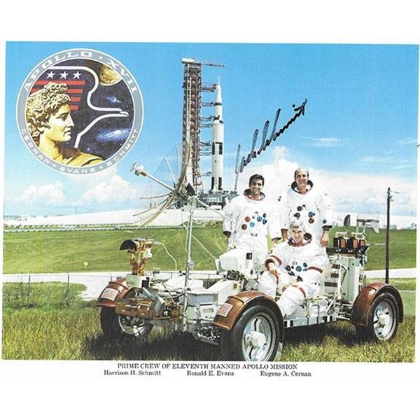 Apollo 17 Moonwalker Harrison schmitt signed nasa photograph