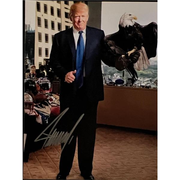 US President Donald Trump signed photo