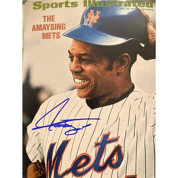 NY Mets Willie Mays signed Sports Illustrated magazine photo