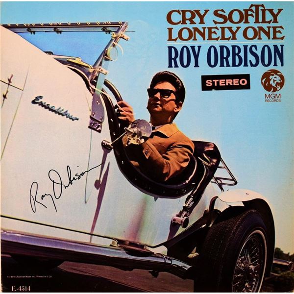 Roy Orbison signed Cry Softly Lonely One album