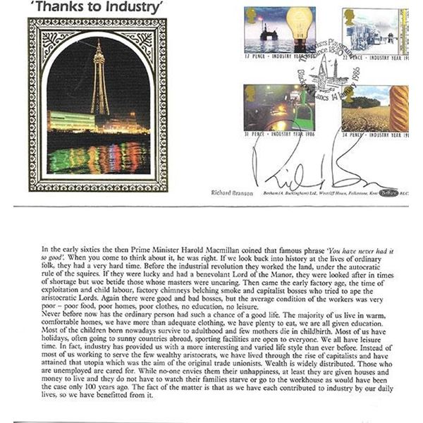 Virgin Atlantic Richard Branson Signed Cover