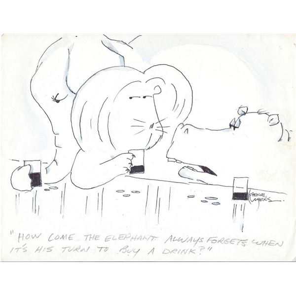 Eugene M. Myers hand drawn and signed sketch