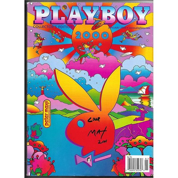 Peter Max signed Playboy Magazine