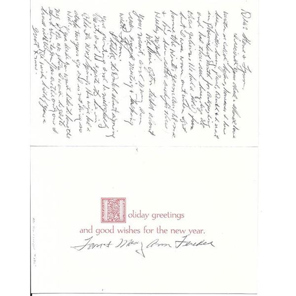 Enola Gay Atomic Mission Tom W Ferebee Signed Holiday Card