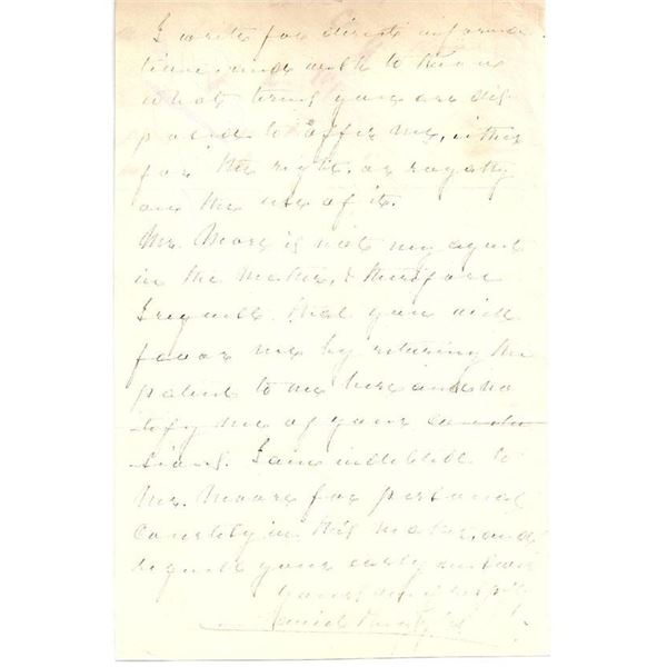Confederate General Daniel Ruggles Signed Civil War Letter