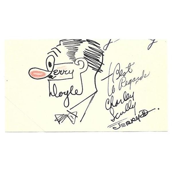 Cartoonist Jerry Doyle signed sketch