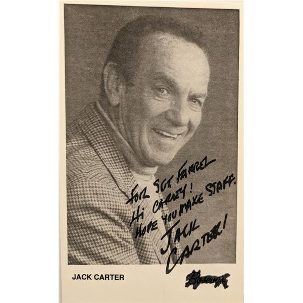 The Jack Carter Show Jack Carter signed photo