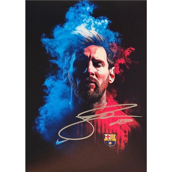 Lionel Messi signed photo