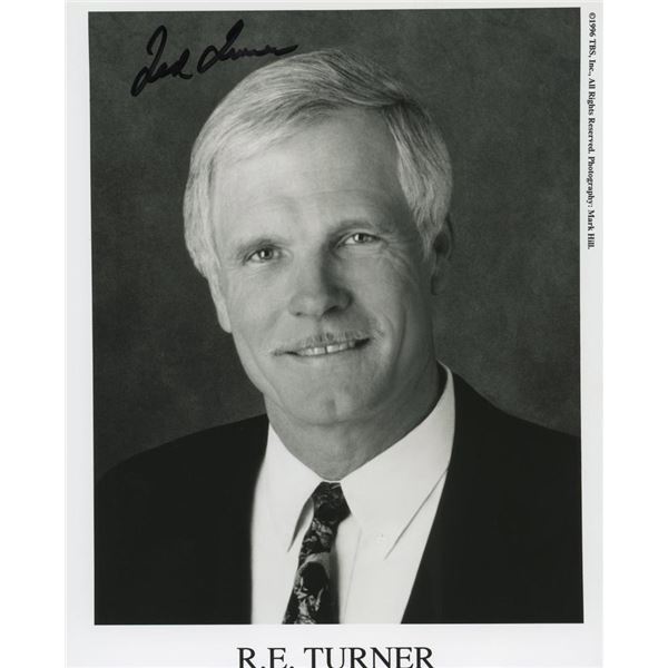 Media Mogul Ted Turner signed photo.