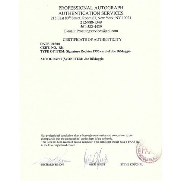 Forger Mike Frost Signed Document