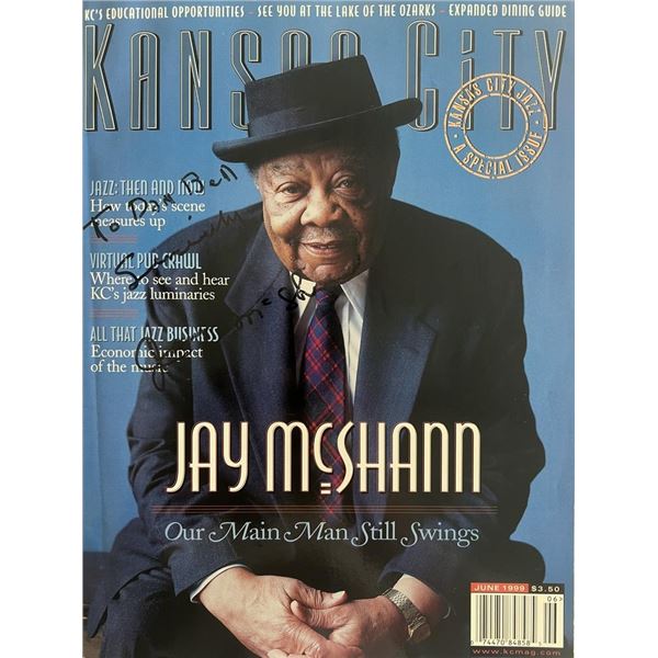Charlie Parker Bandleader Jay McShann signed Kansas City magazine