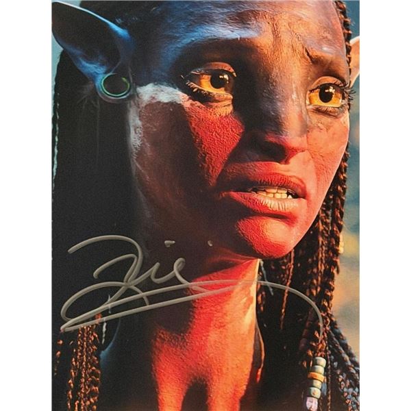 Avatar Zoe Saldana signed movie photo