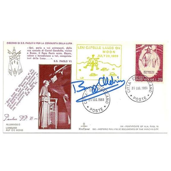 Rare Moonwalker Buzz Aldrin signed space cover