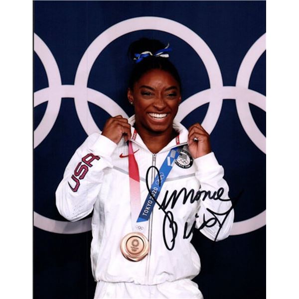 Olympic gymnast Simone Biles facsimile signed photo