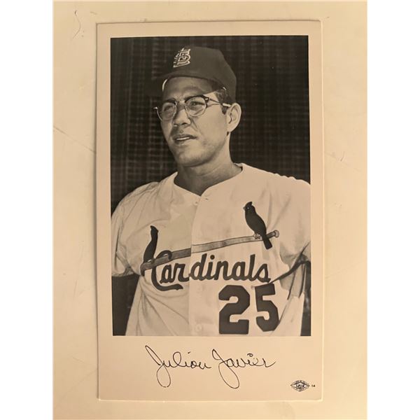 Julian Javier facsimile signed photo. 3x5 inches