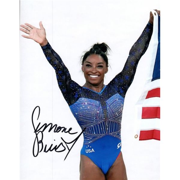 Olympic gymnast Simone Biles facsimile signed photo