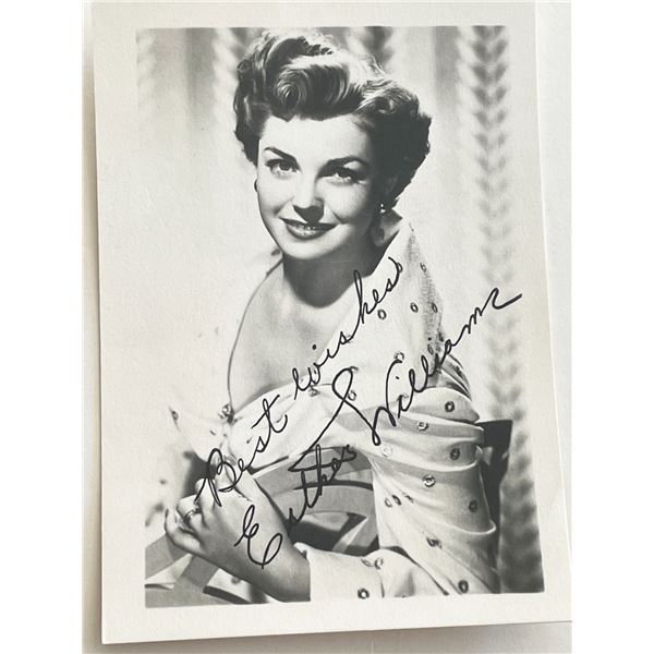 Esther Williams signed vintage photo