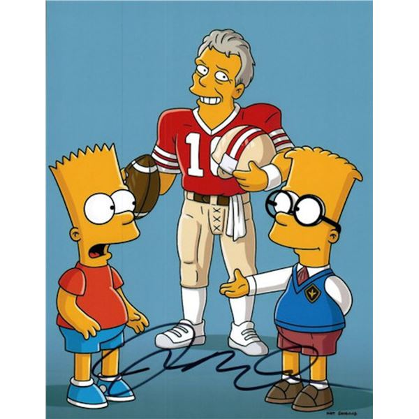 The Simpsons Joe Montana facsimile signed photo