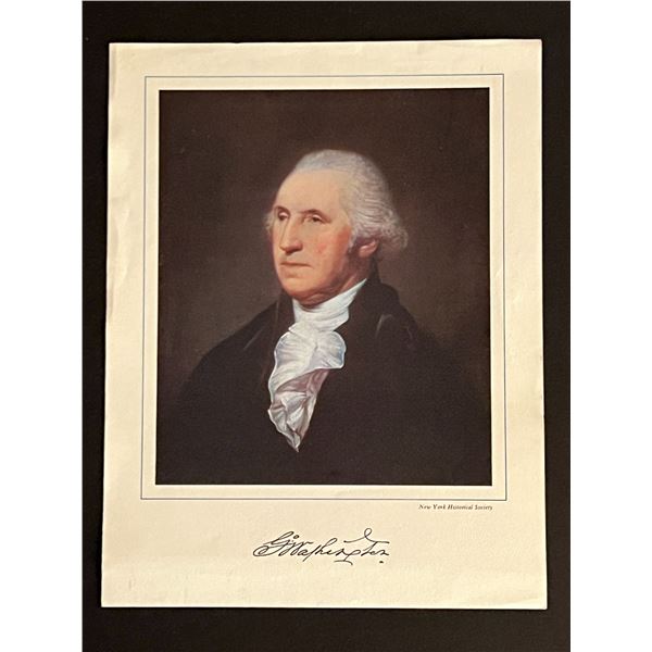 1st President George Washington Facsimile Signed Photo Art Print