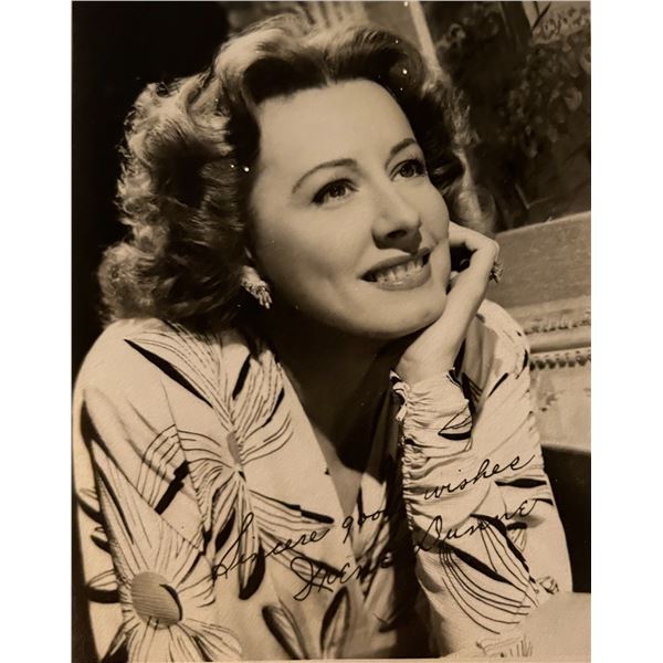 Irene Dunne facsimile signed photo. 3x5 inches