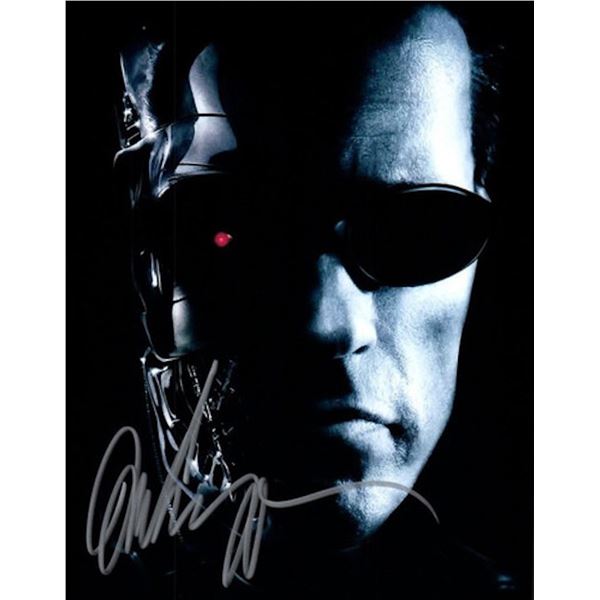 Terminator Arnold Schwarzenegger facsimile signed photo
