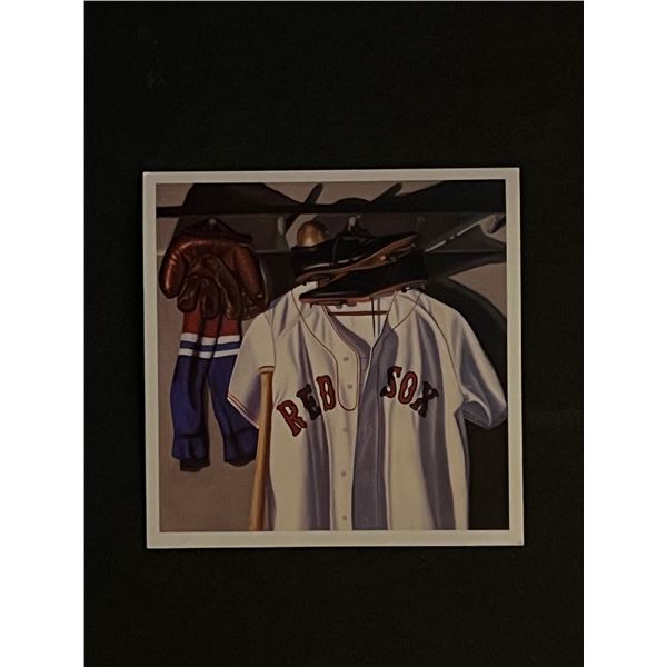 MLB Boston Red Sox Vintage Fenway Flannel Lithograph Reprint on Card