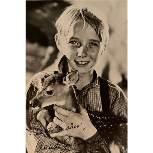 Claude Jarman Jr facsimile signed photo. 3x5 inches