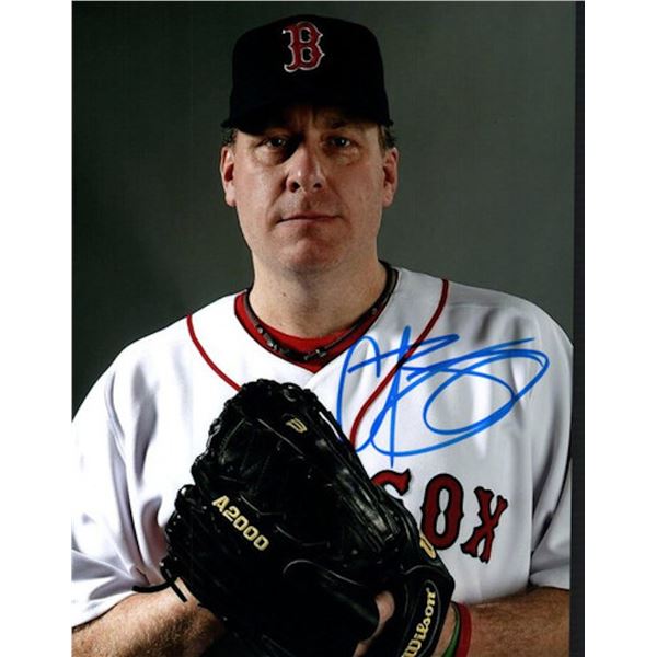 Boston Red Sox Curt Schilling facsimile signed photo
