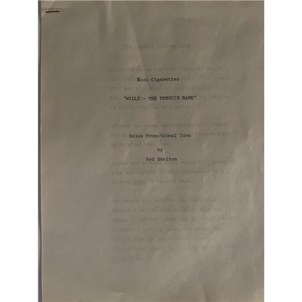 Red Skelton "Willy - The Penguin Bank" Sales promo