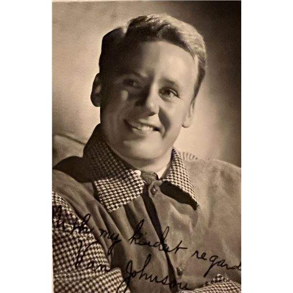 Van Johnson facsimile signed photo. 3x5 inches