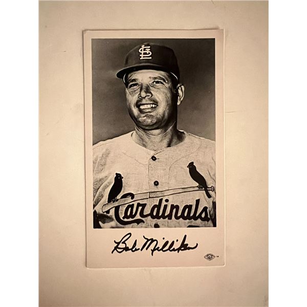 Bob Milliken facsimile signed photo. 3x5 inches