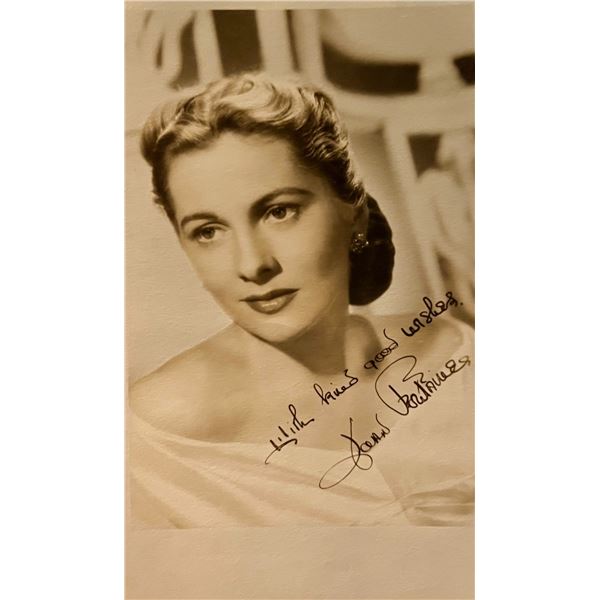 Joan Fontaine facsimile signed photo. 3x5 inches