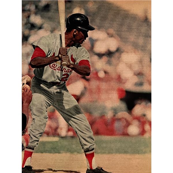 St Louis Cardinals Curt Flood Vintage Photo